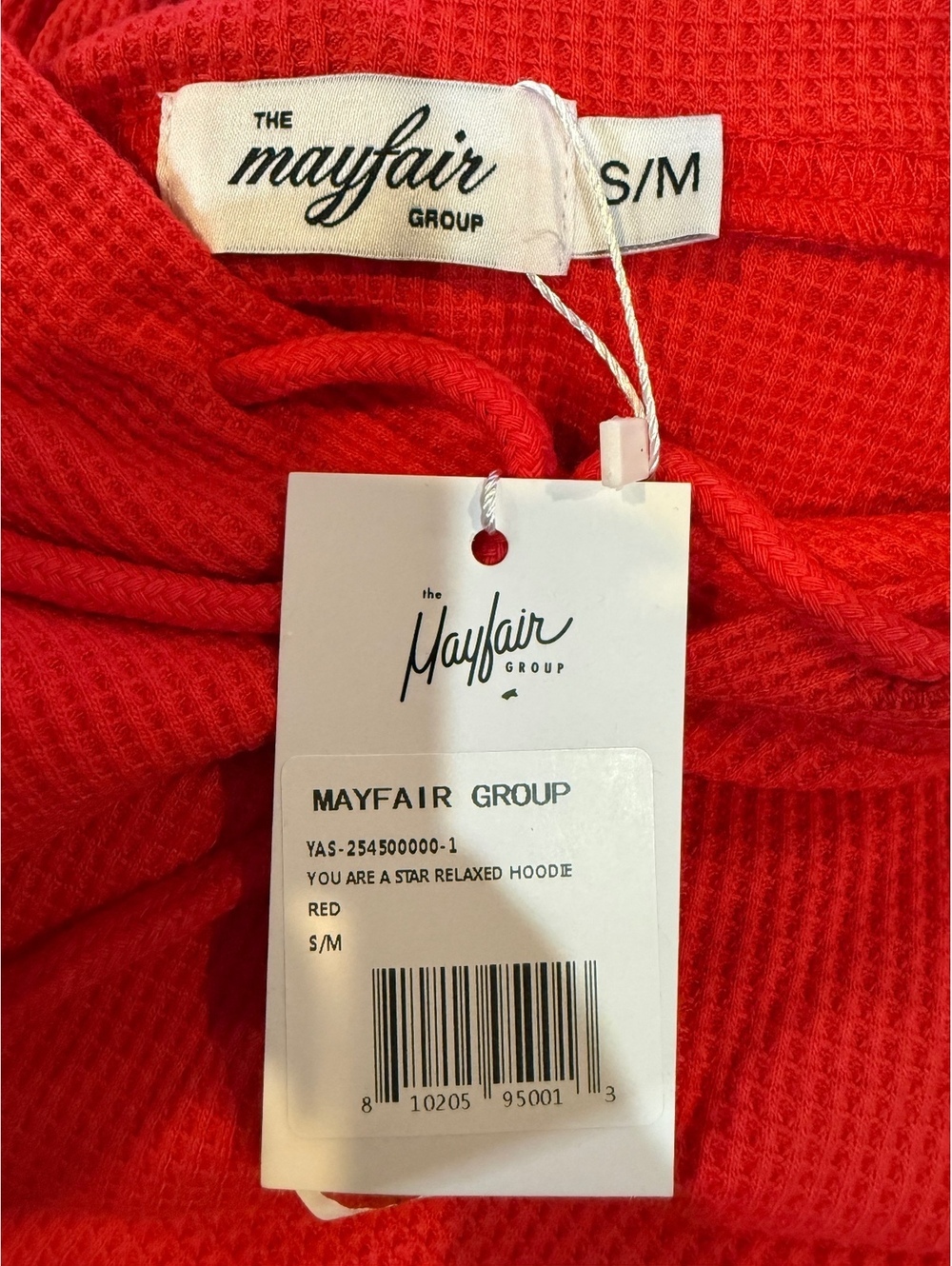 NWT sold out The Mayfair Group You're A Star Oversized Waffle Knit Hoodie - Picture 4 of 4